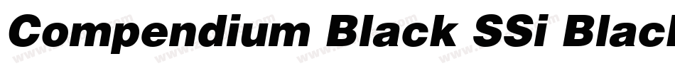 Compendium Black SSi Black Italic字体转换